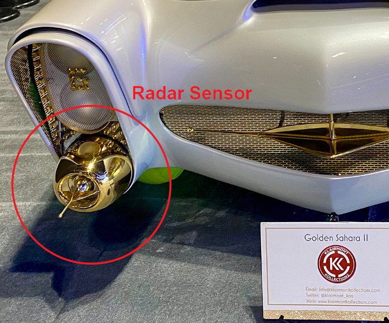 Otomotiv radar sensörünün araç üzerindeki konumu